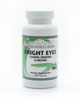 Herbal Bright Eyes product by Grandma's Herbs, featuring natural ingredients for eye health and revitalization.