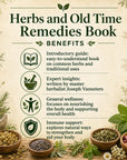 Cover of Grandma's Herbs and Old Time Remedies book featuring vintage herbal illustrations and handwritten style text.
