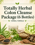 Six bottles of Grandma's Herbs Totally Herbal Colon Cleanse Package featuring natural herbal ingredients.