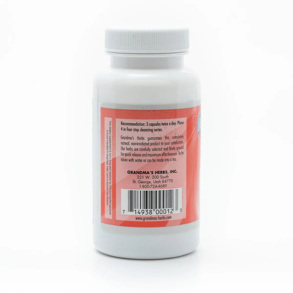 Herbal Blood Cleanser Phase IV by Grandma's Herbs showing dried herbal ingredients in a natural setting.