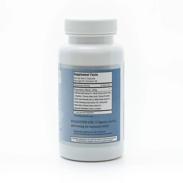 Herbal Daily Drive supplement for men by Grandma's Herbs, featuring natural herbal ingredients in a bottle.