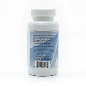 Herbal Daily Drive supplement for men by Grandma's Herbs, featuring natural ingredients in a bottle.