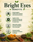 Herbal Bright Eyes supplement from Grandma's Herbs, featuring natural ingredients to support eye health and improve vision.