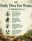 Herbal supplement Daily Diva for Women by Grandma's Herbs, featuring natural ingredients for women's health and wellness.
