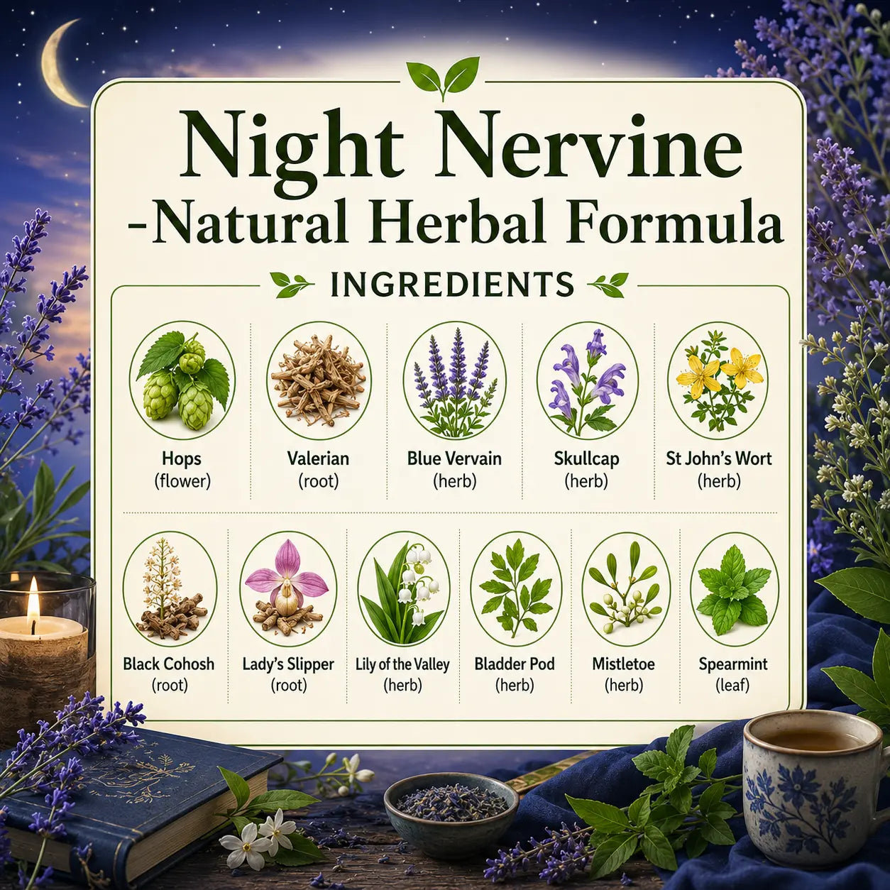 Night Nervine -Natural Herbal Formula