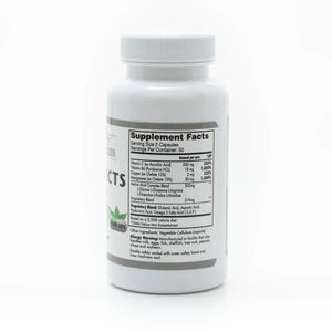 Herbal Joint Effects supplement by Grandma's Herbs, featuring natural ingredients in a clear bottle with capsules.