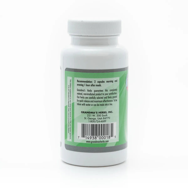 Herbal kidney supplement in a jar from Grandma's Herbs, featuring fresh herbs and natural ingredients for kidney health.