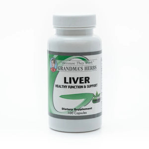 Herbal Liver Cleanse supplement from Grandma's Herbs, featuring natural ingredients for supporting liver health and detoxification.
