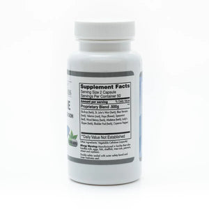 Herbal Nervine supplement from Grandma's Herbs, featuring natural ingredients in a glass jar with herbal packaging.