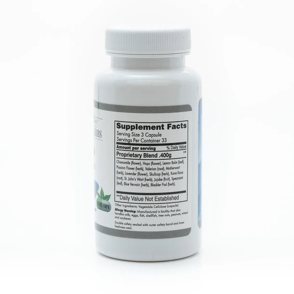 Relaxing herbal sleep aid from Grandma's Herbs, featuring natural ingredients in a soothing herbal product package.