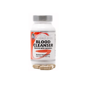 Herbal Blood Cleanser Phase III from Grandma's Herbs, featuring natural ingredients in a herbal product package.